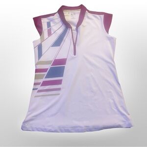 Adidas Women's Purple and White Jersey Top